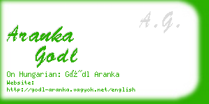 aranka godl business card